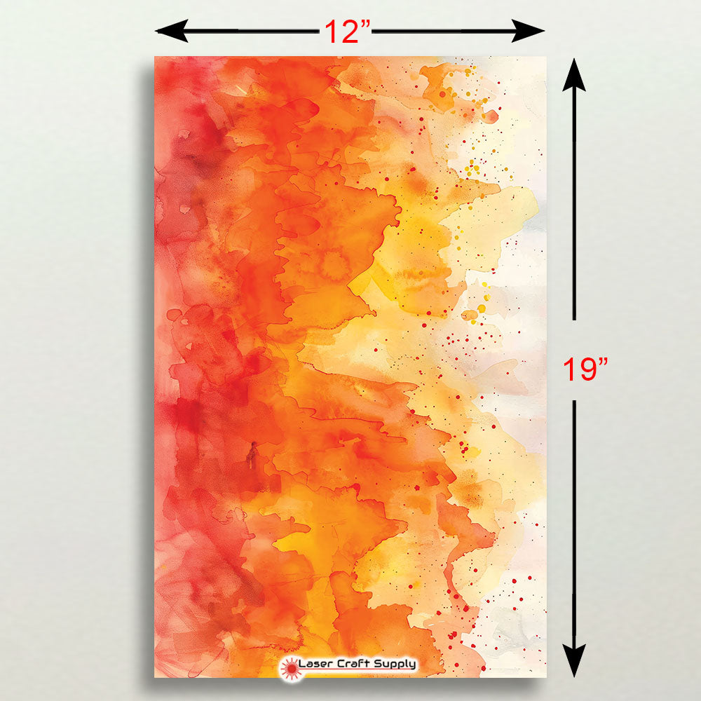 Orange Watercolor Wash - FULL SHEET