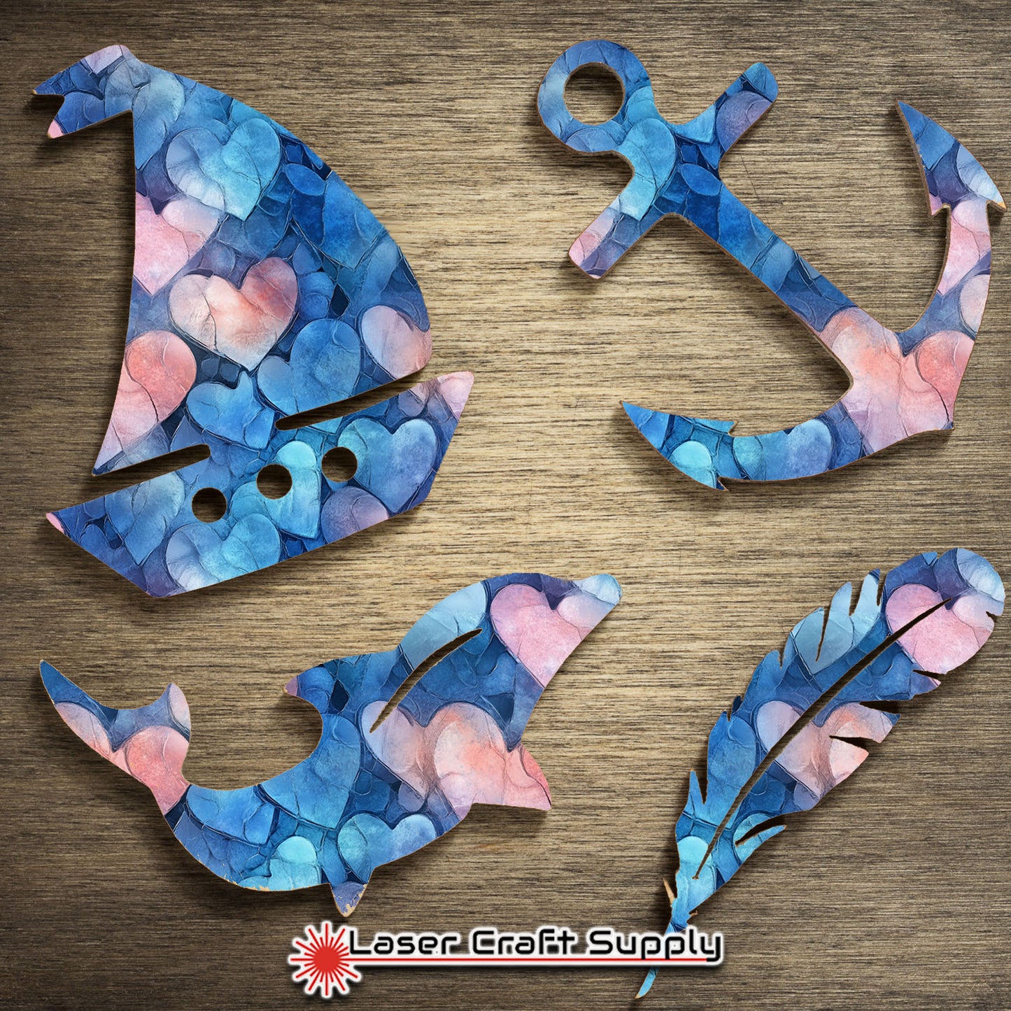 Creative Cast Acrylics - Paper Hearts