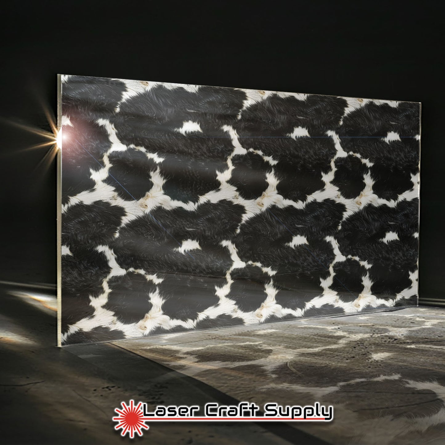 Patchy Black Cow Fur - FULL SHEET