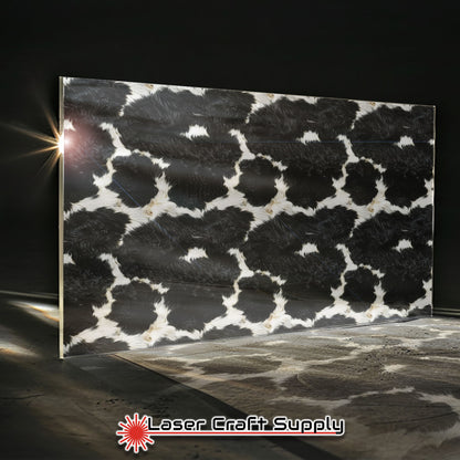 Patchy Black Cow Fur - FULL SHEET