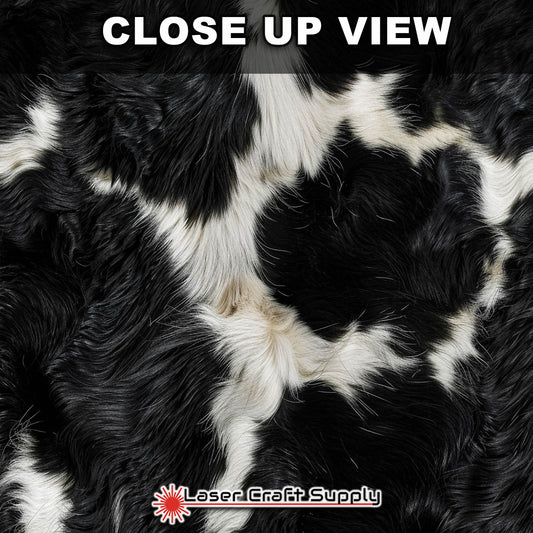 Patchy Black Cow Fur - FULL SHEET