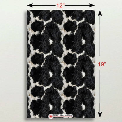 Patchy Black Cow Fur - FULL SHEET