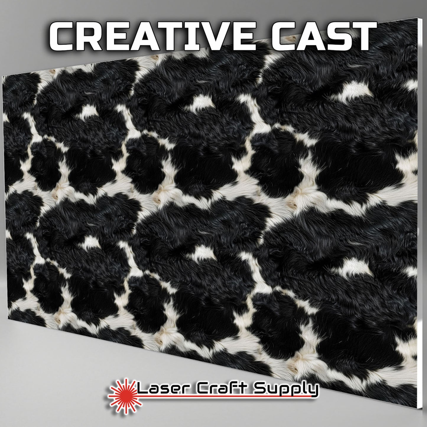 Patchy Black Cow Fur - FULL SHEET