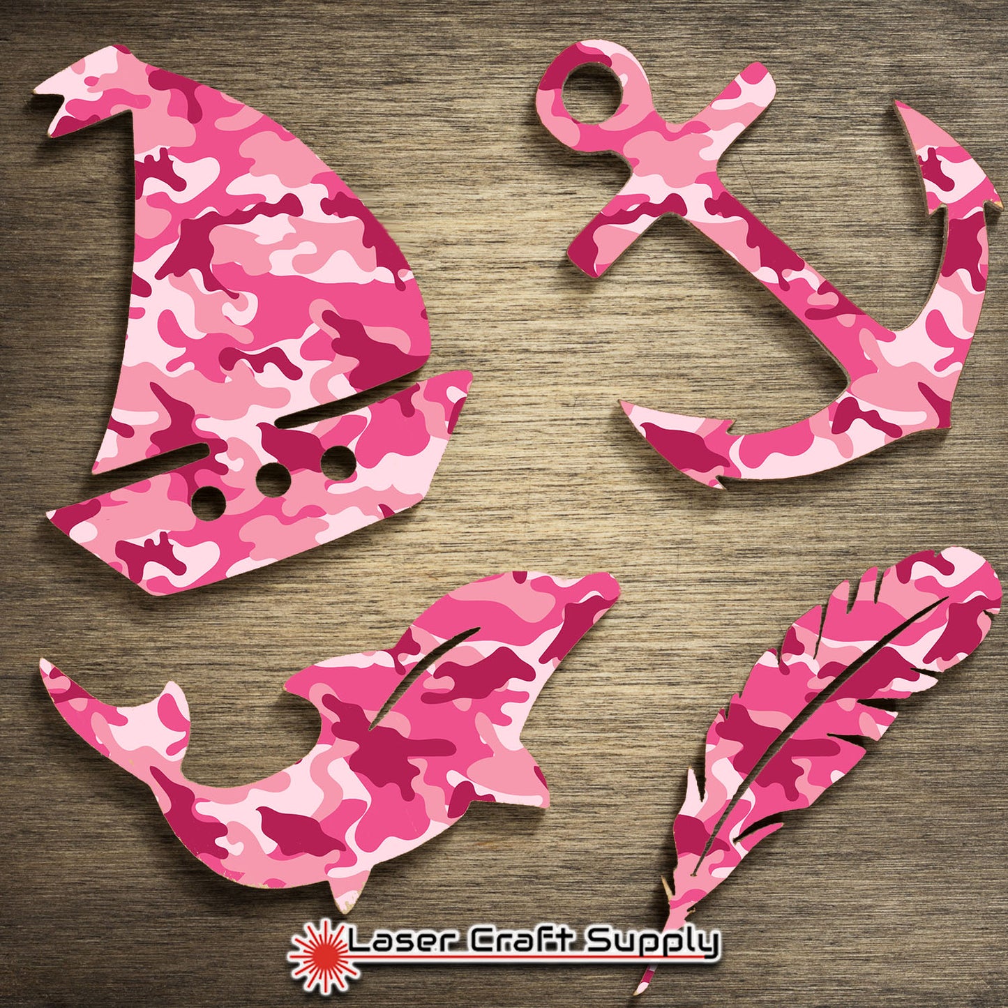 Creative Cast Acrylics - Pink Camo