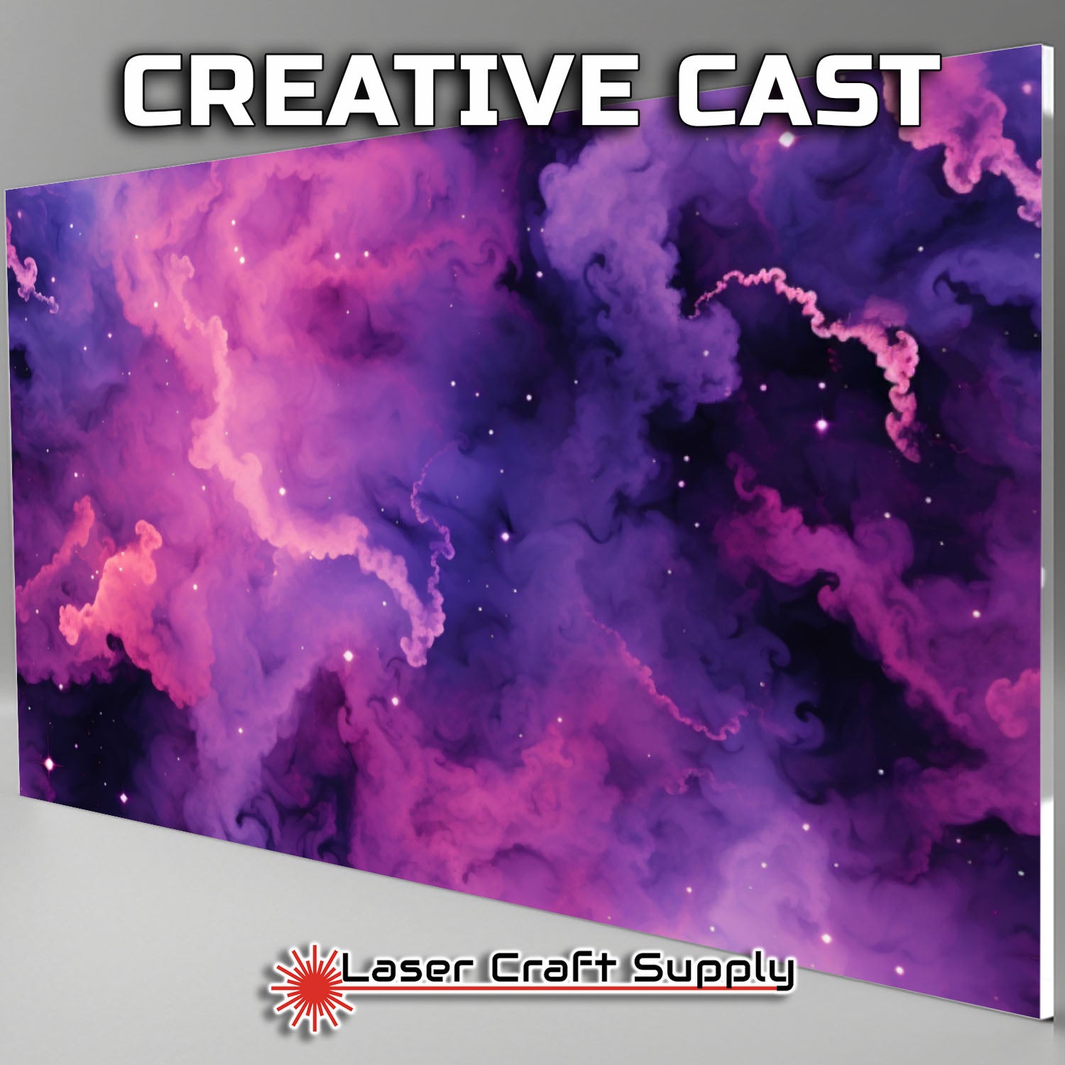 Creative Cast Acrylics - Pink & Purple Nebula – Laser Craft Supply
