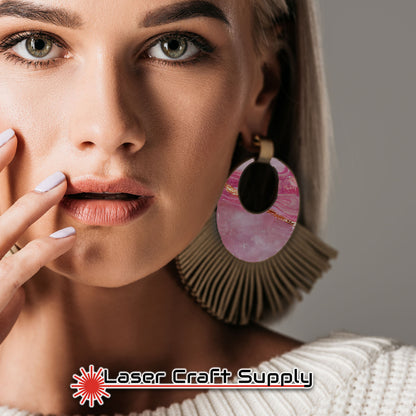 Creative Cast Acrylics - Pink and Gold Marble