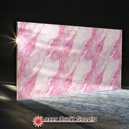 Creative Cast Acrylics - Pink and Gold Marble