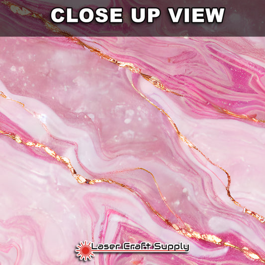 Creative Cast Acrylics - Pink and Gold Marble