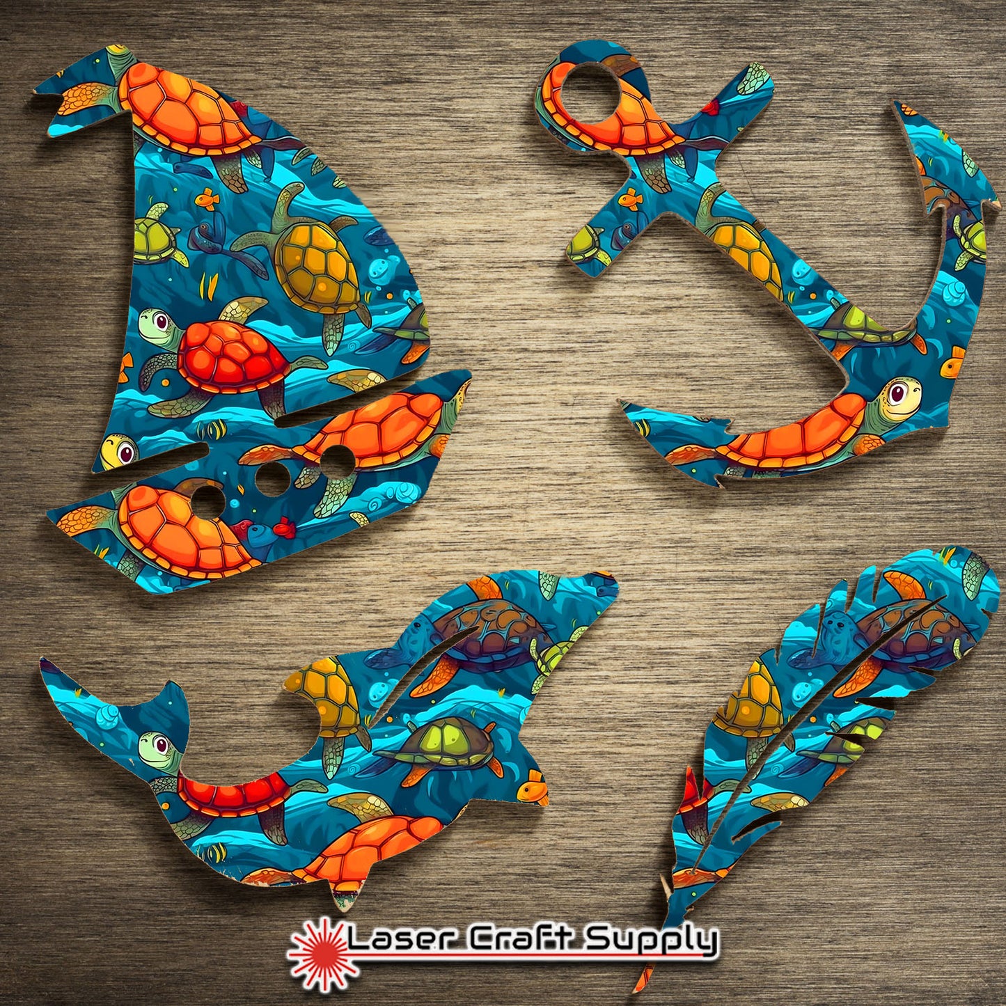 Creative Cast Acrylics - Playful Sea Turtles