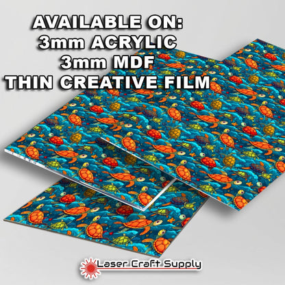 Creative Cast Acrylics - Playful Sea Turtles