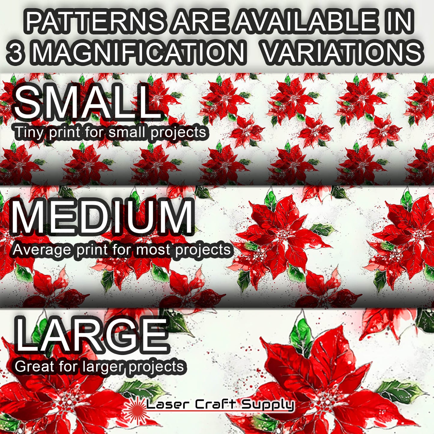 Poinsettias on white - Creative Cast