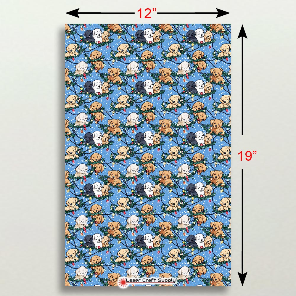 Creative Cast Acrylics - Puppies in Christmas Garland