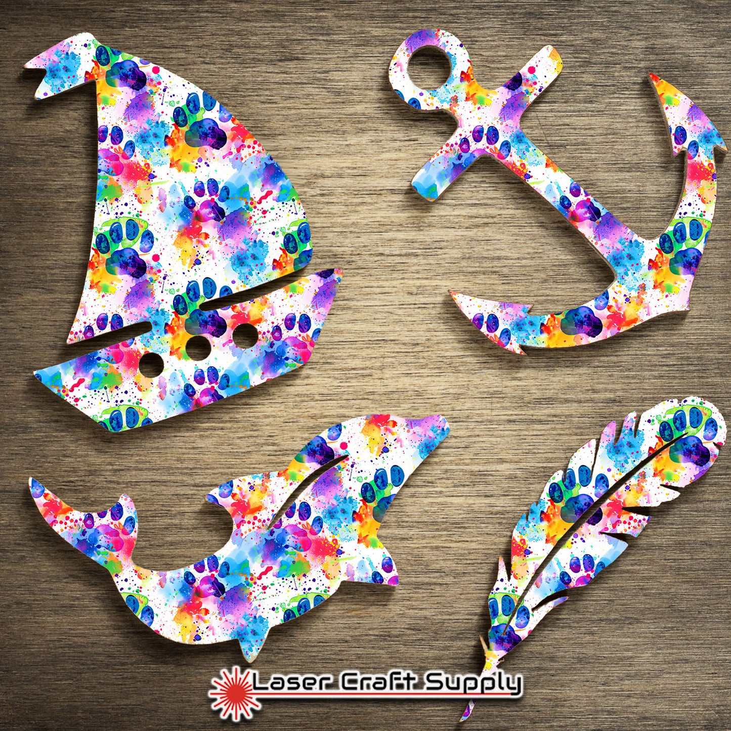 Creative Cast Acrylics - Puppy Paws in Color