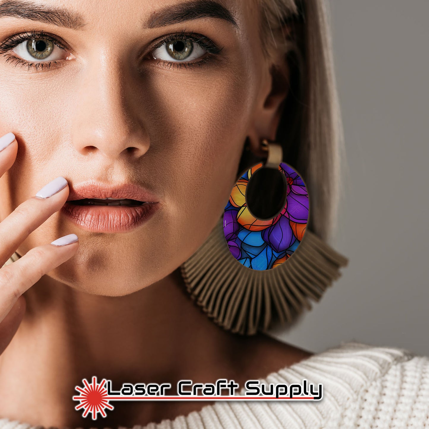 Creative Cast Acrylics - Purple & Orange Flowers