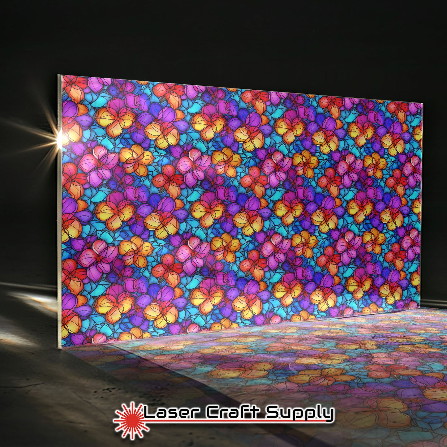 Creative Cast Acrylics - Purple & Orange Flowers