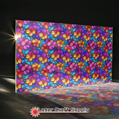 Creative Cast Acrylics - Purple & Orange Flowers