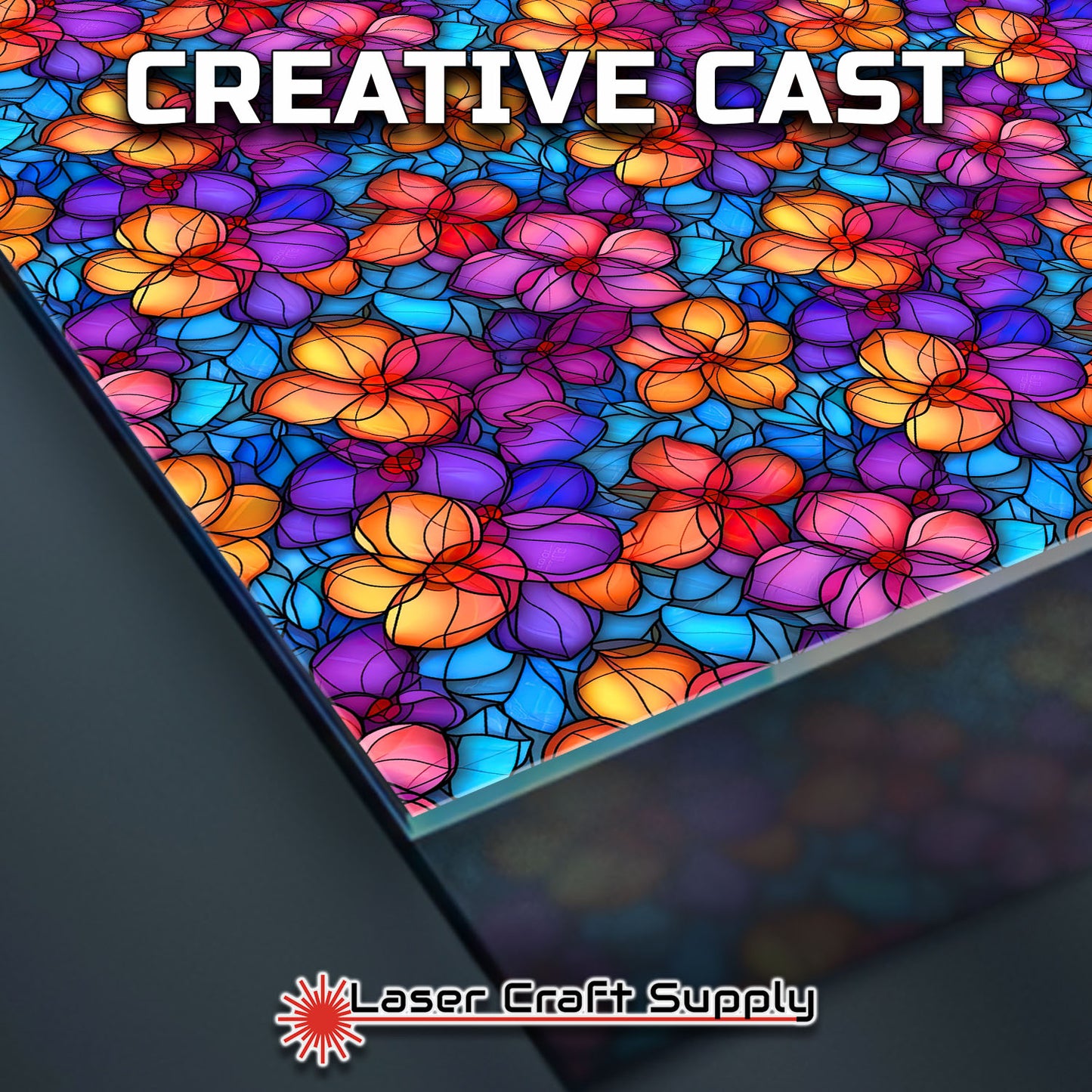 Creative Cast Acrylics - Purple & Orange Flowers