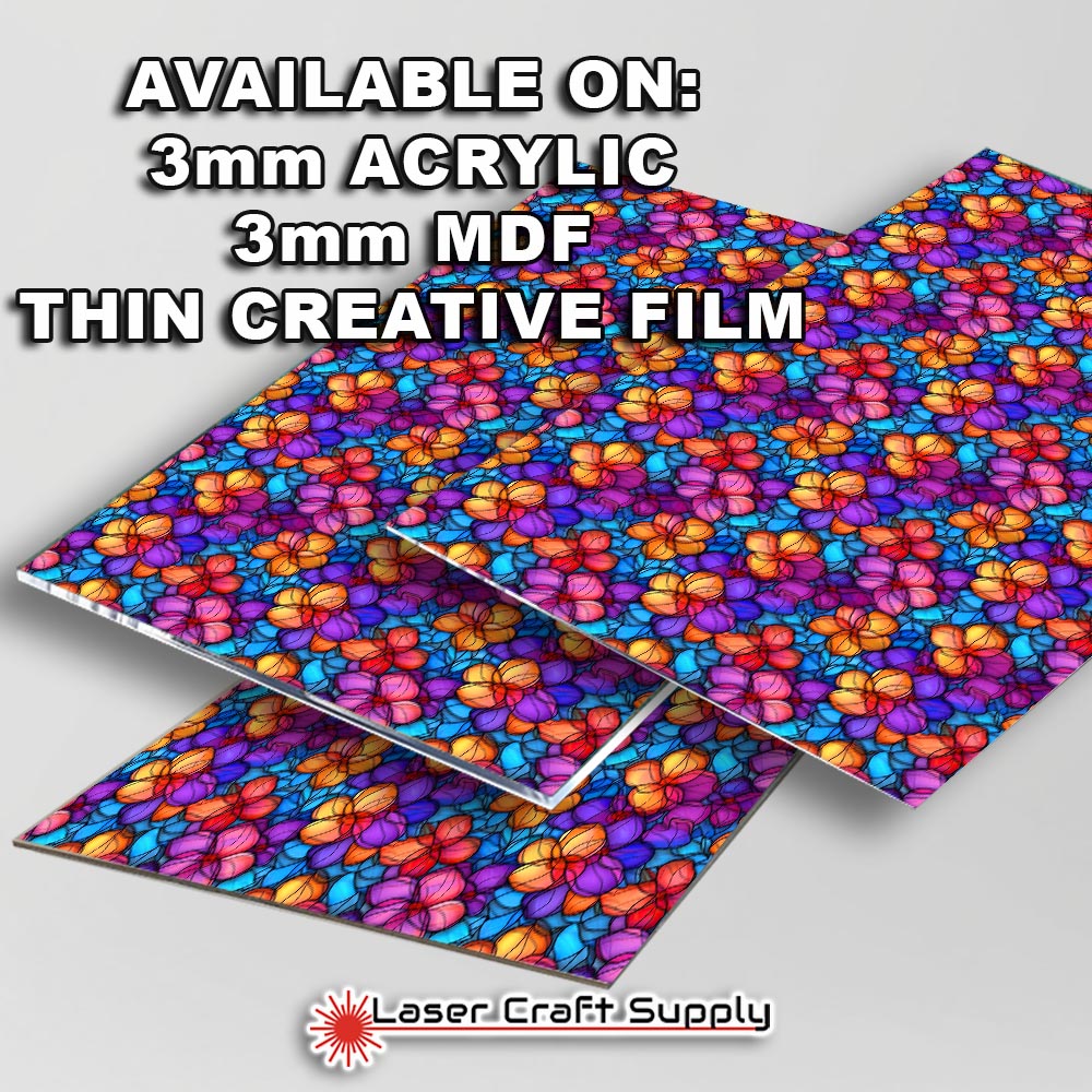 Creative Cast Acrylics - Purple & Orange Flowers