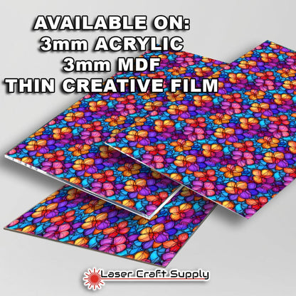 Creative Cast Acrylics - Purple & Orange Flowers