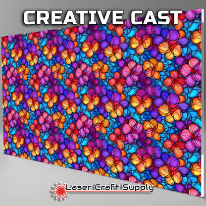 Creative Cast Acrylics - Purple & Orange Flowers