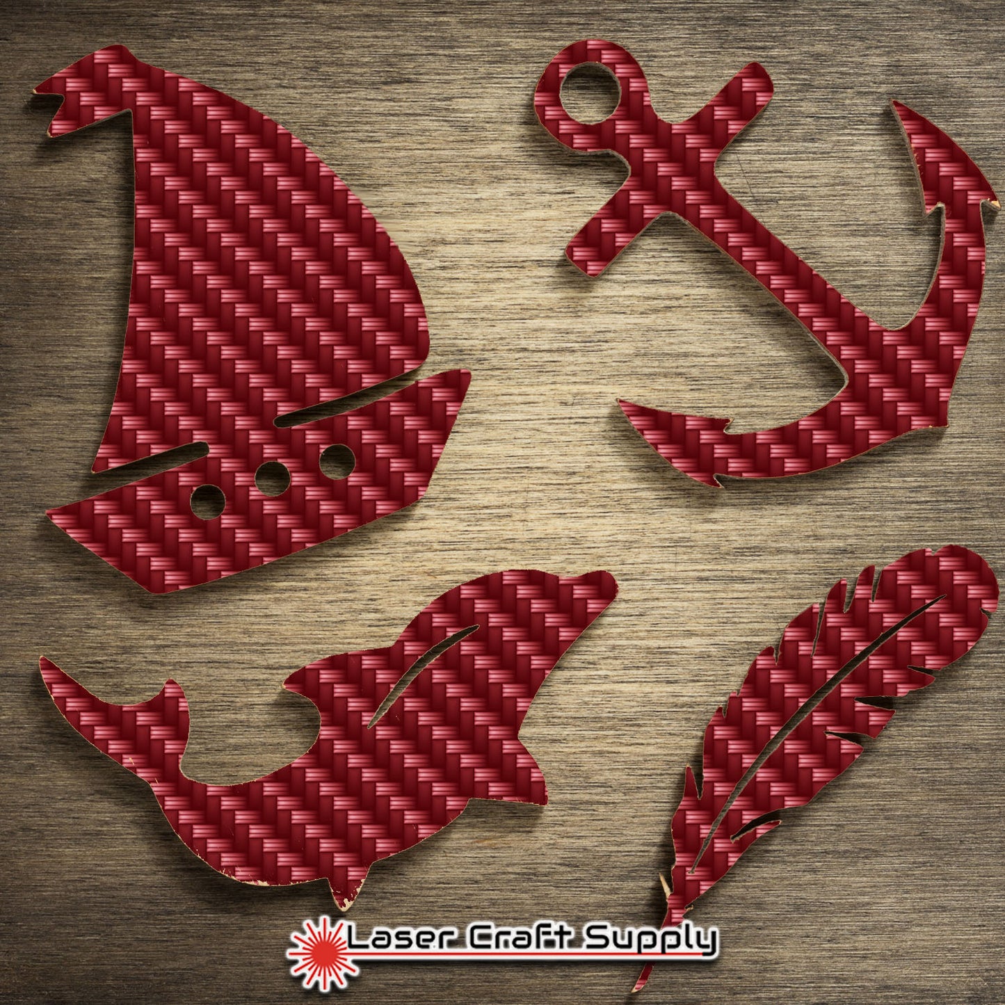 Creative Cast Acrylics - RED Carbon Fiber