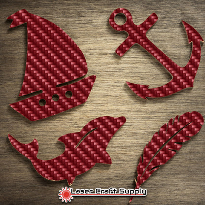 Creative Cast Acrylics - RED Carbon Fiber