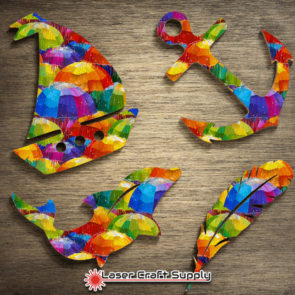 Creative Cast Acrylics - Raining Umbrellas