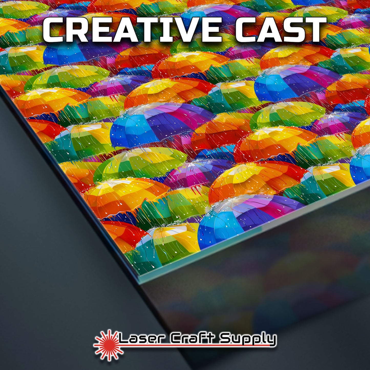 Creative Cast Acrylics - Raining Umbrellas