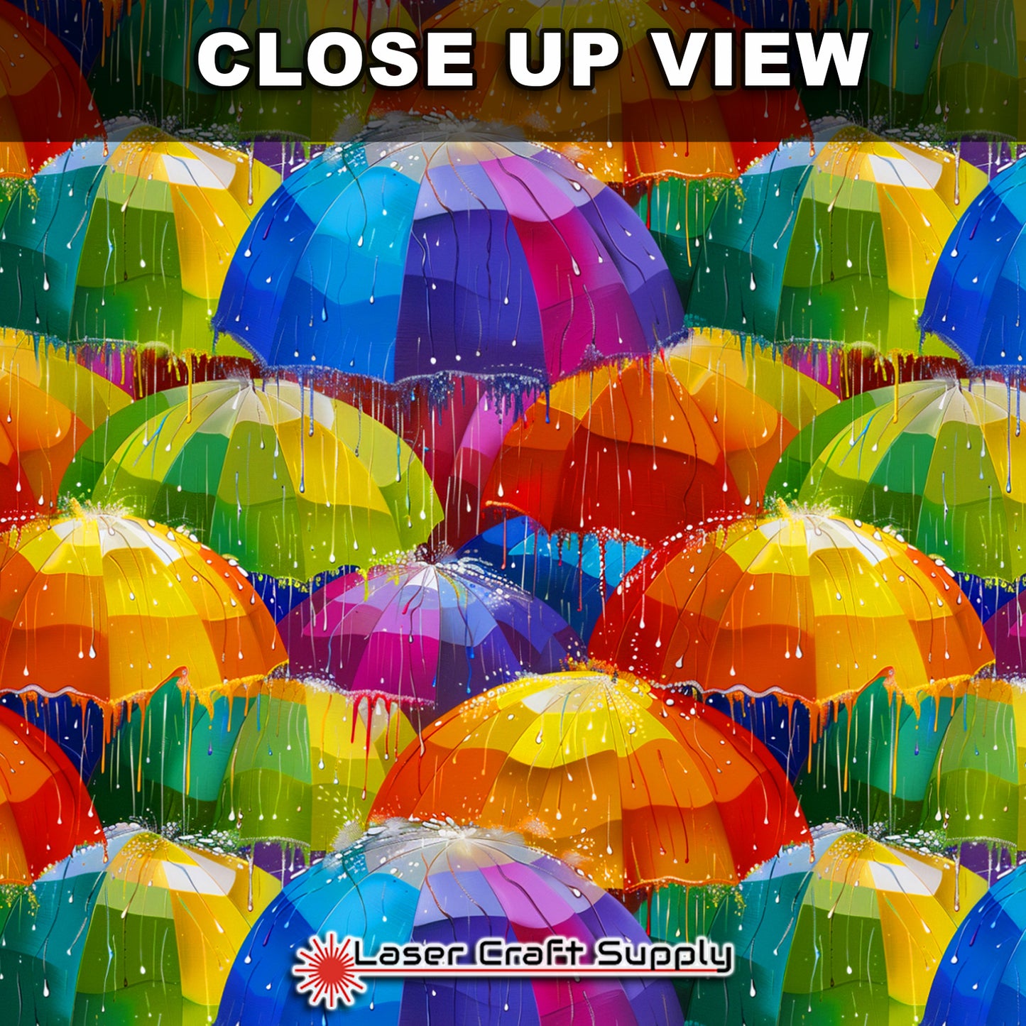 Creative Cast Acrylics - Raining Umbrellas