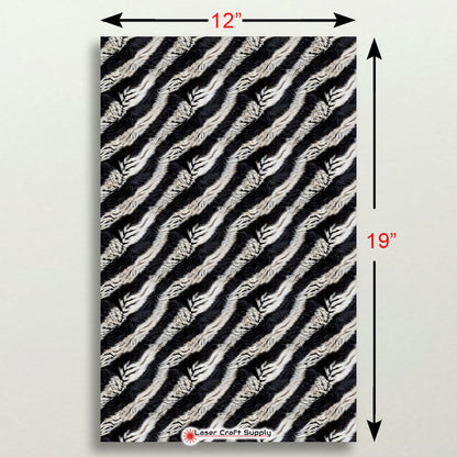 Real Zebra Hair Fur - FULL SHEET