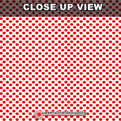 Red Polka Dotw on White