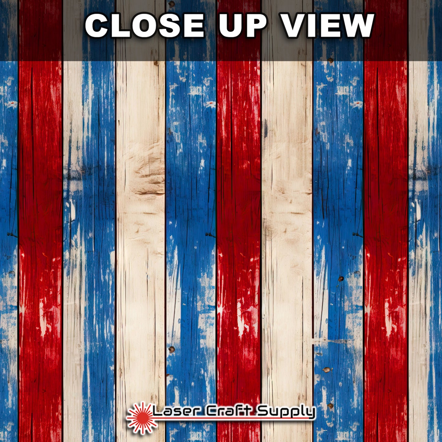Creative Cast Acrylics - Red White & Blue Wood