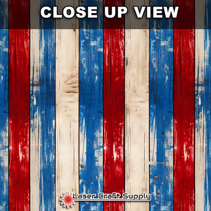 Creative Cast Acrylics - Red White & Blue Wood