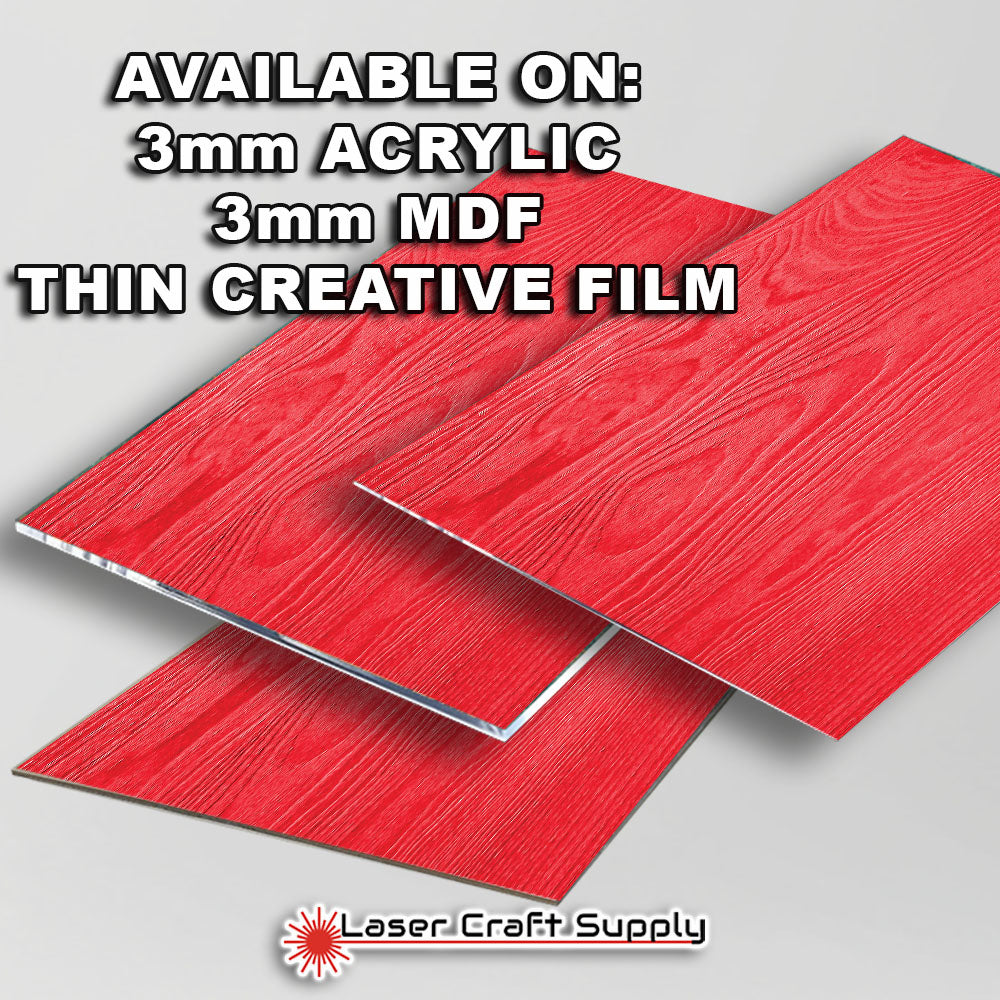 Red Wood Grain - FULL SHEET