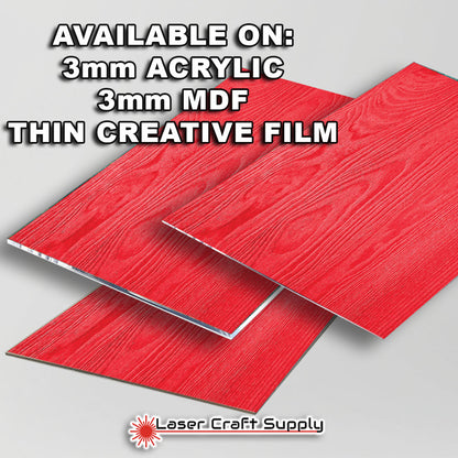 Red Wood Grain - FULL SHEET