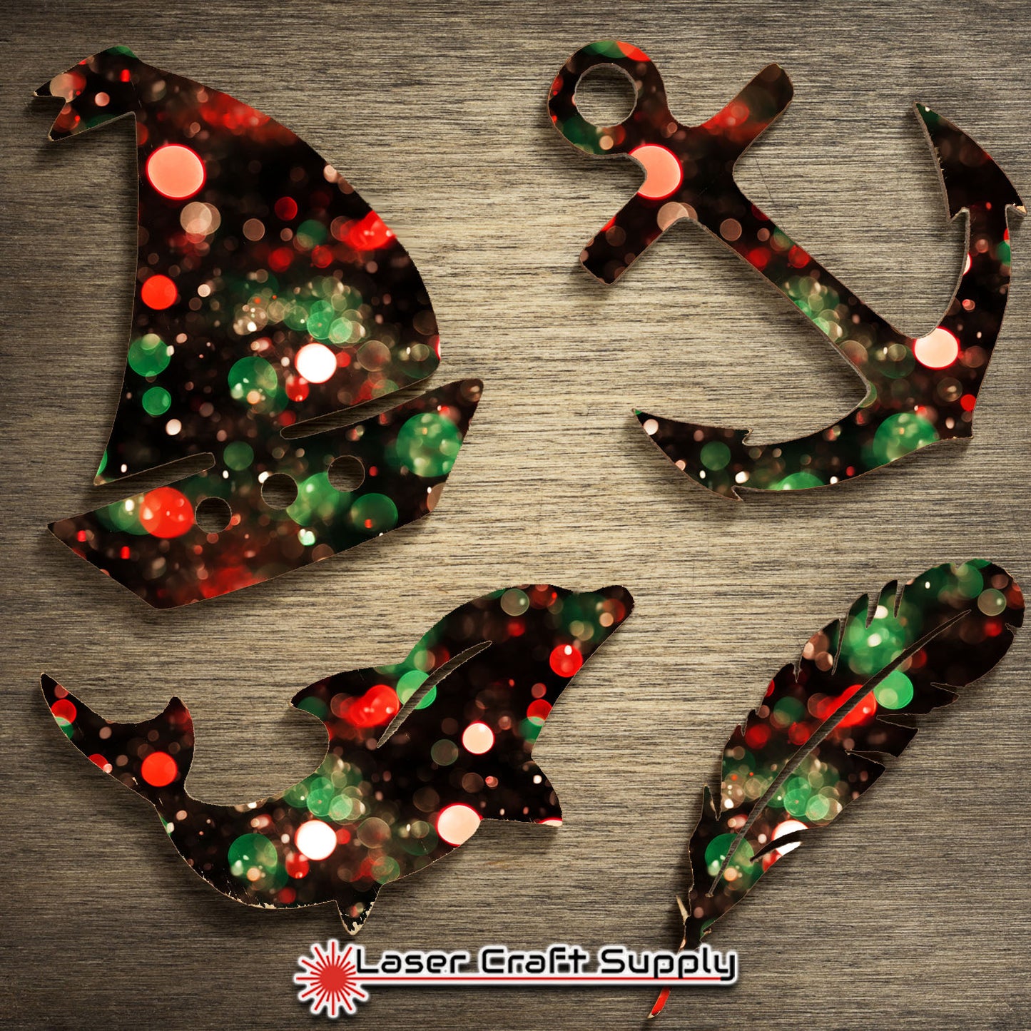 Creative Cast Acrylics - Red and Green Christmas Bokha