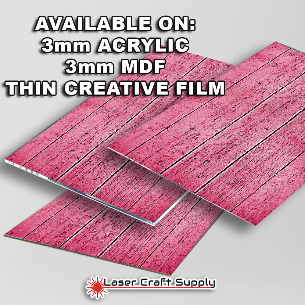 Rustic Pink Wood Slats - FULL SHEET