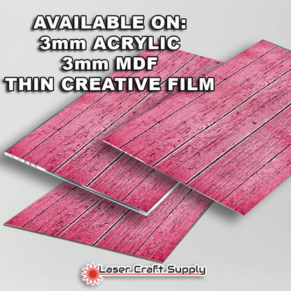 Rustic Pink Wood Slats - FULL SHEET