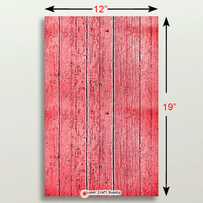Rustic Red Wood Slats - FULL SHEET