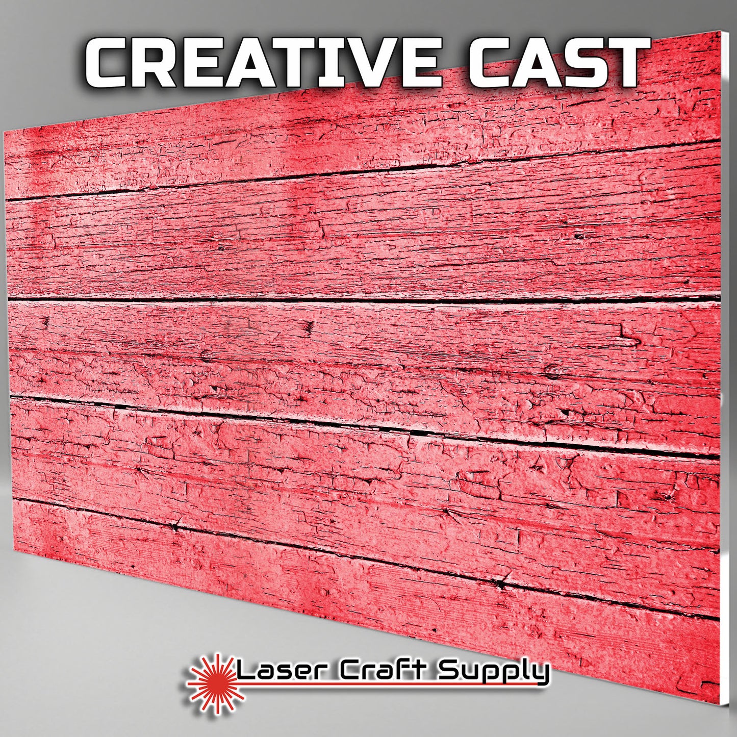Rustic Red Wood Slats - FULL SHEET