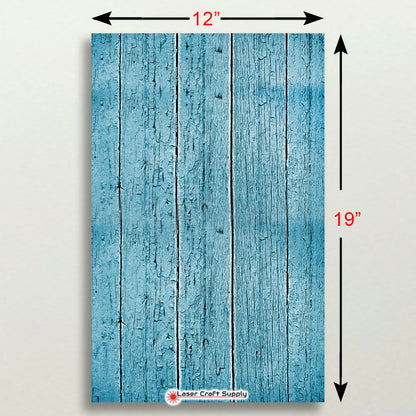 Rustic Teal Wood Slats - FULL SHEET