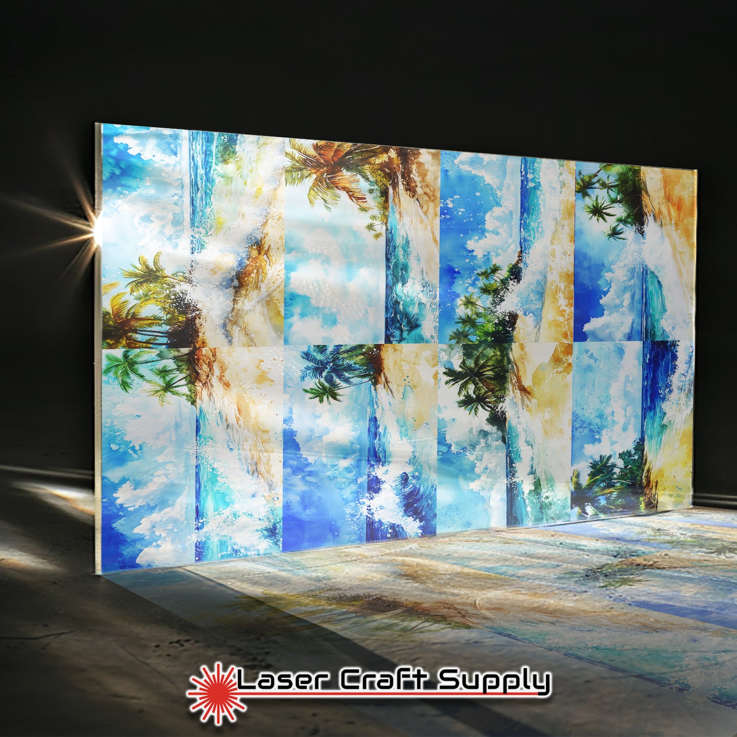 Sandy Beach with Palms - Creative Tile