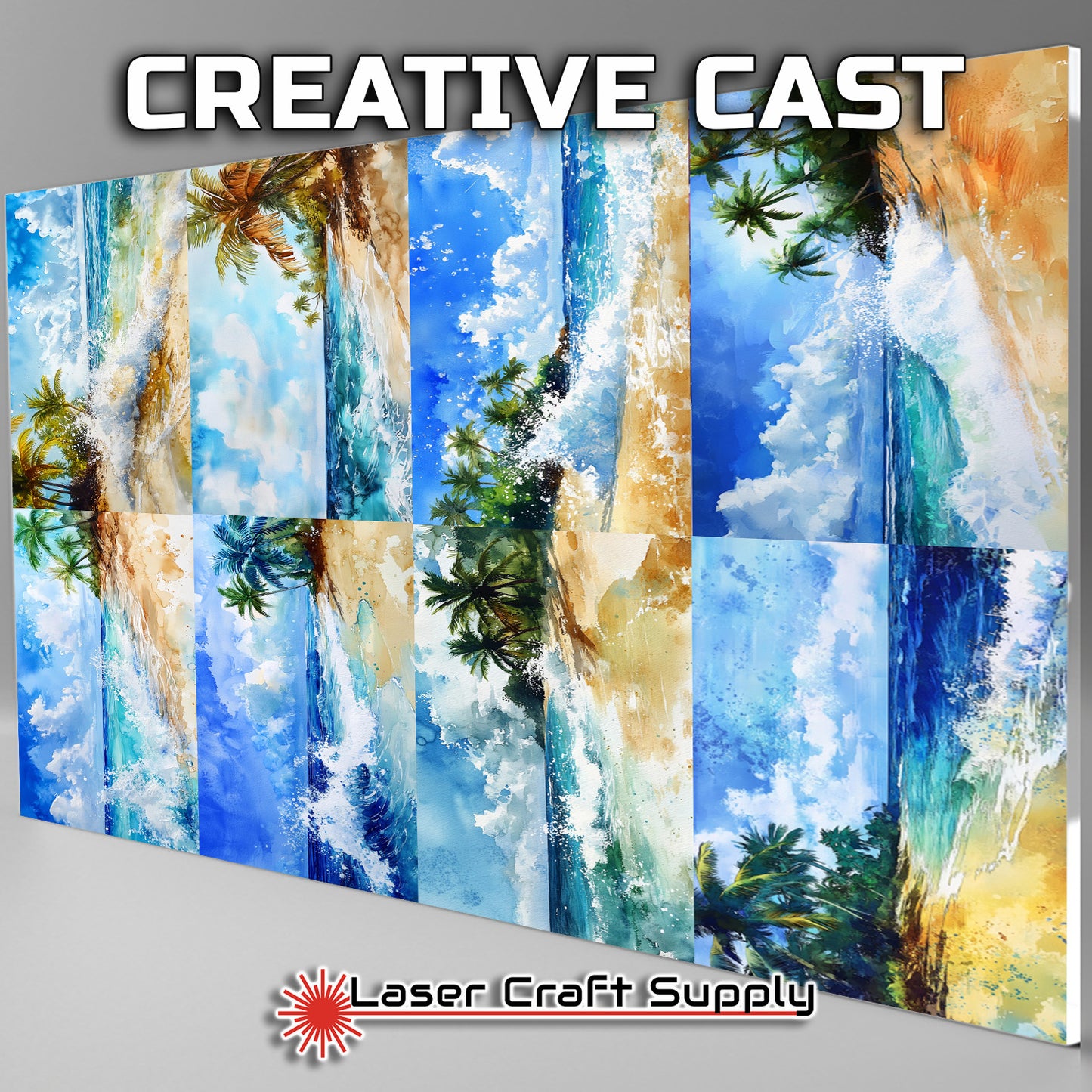 Sandy Beach with Palms - Creative Tile