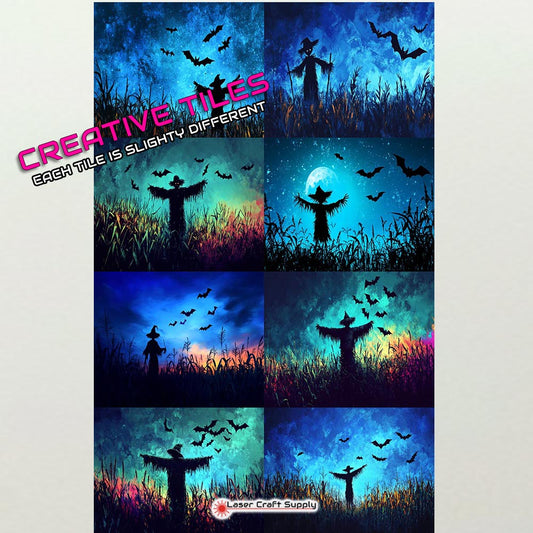 Scary Scare Crow - Halloween - Creative Tile