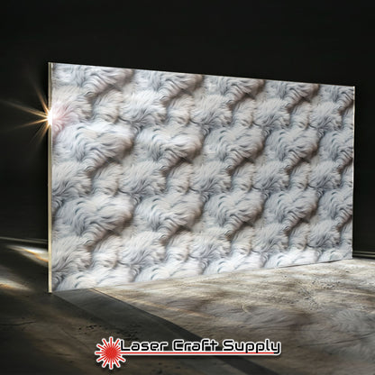 Silver Puff Fur - FULL SHEET