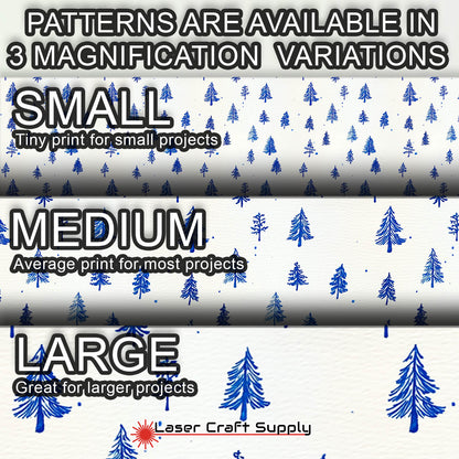 Simple Blue Christmas Trees - Creative Cast