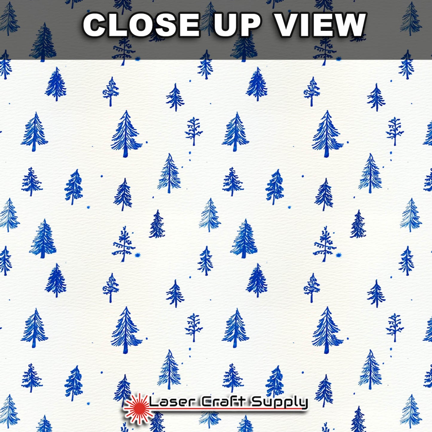 Simple Blue Christmas Trees - Creative Cast