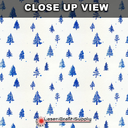 Simple Blue Christmas Trees - Creative Cast