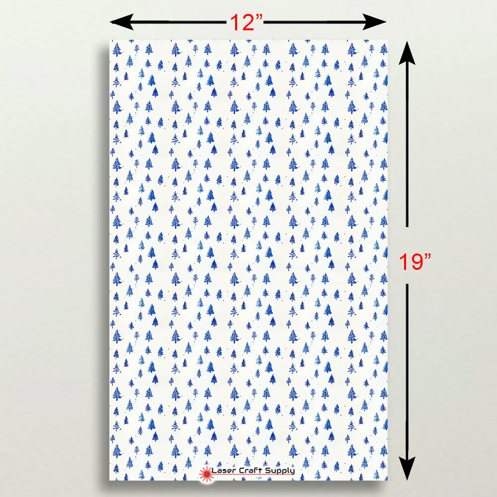 Simple Blue Christmas Trees - Creative Cast