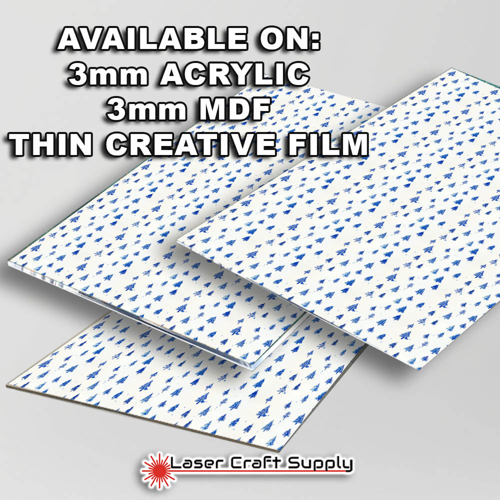 Simple Blue Christmas Trees - Creative Cast